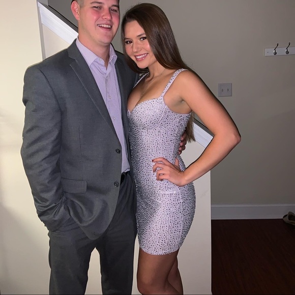 Lilac Rhinestone Dress - Picture 2 of 3